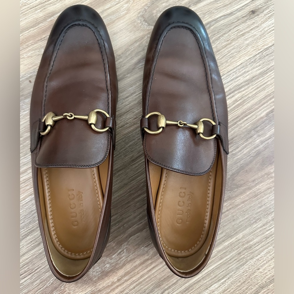 Men’s Gucci Jordaan Leather Loafer. Size 6